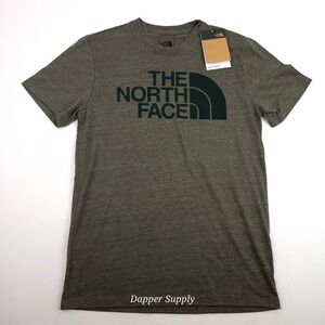 The North Face Men's Small Tee Taupe Green Heather Slime Fit New